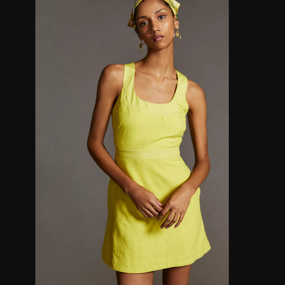 NWT Maeve Sleeveless Yellow Mini Dress - Size 8 - Picture 1 of 7